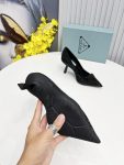 Prada Satin Slingback Pumps With Crystals Black For Women 2.2in/55mm PRD