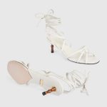 Strappy Sandal With Bamboo White For Women 746035 BKO00 9049