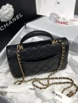 Chanel Mini Flap Bag With Top Handle Black For Women 7.8in/20cm