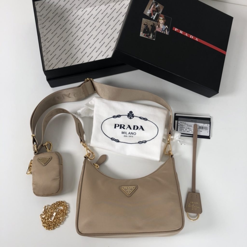 Prada Re-Edition 2005 Re-Nylon Bag Beige For Women, Women’s Bags 8.6in/22cm 1BH204_NZV_F0MUH_V_V2M