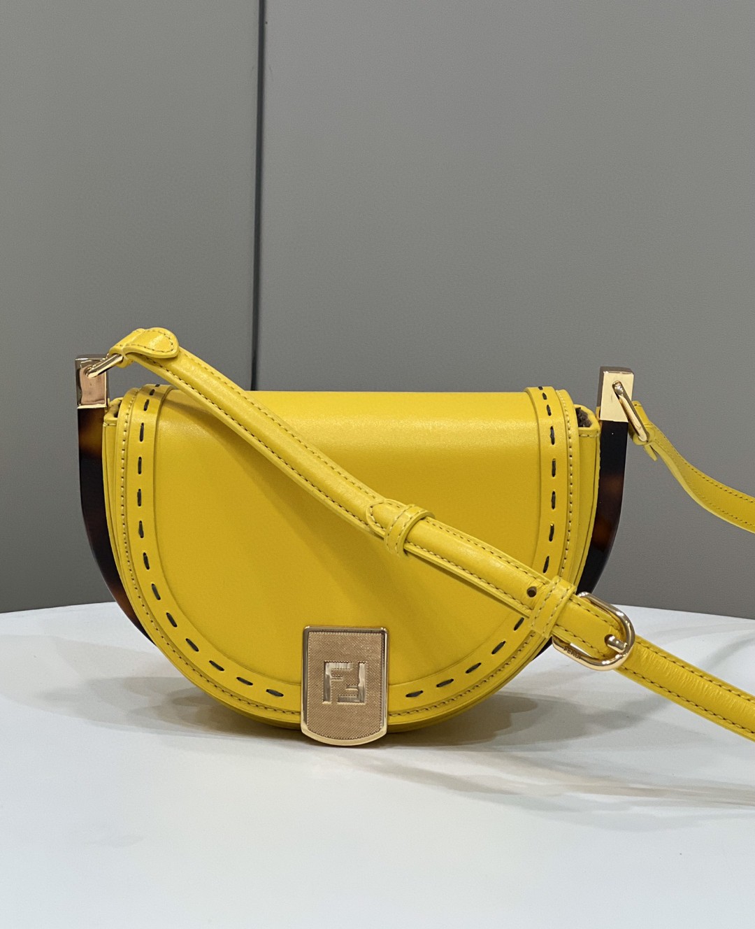 Fendi Moonlight Saddle Yellow Bag For Woman 19cm/7.5in