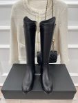 Chanel Women’s Hight Boots Black For Women 1in/2.5cm