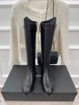 Chanel Women’s Hight Boots Black For Women 1in/2.5cm Size 40 EU