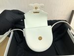 Celine Mini Besace Cuir Triomphe White For Women 4in/11cm 10J303DPQ.01BC