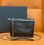 Saint Laurent Niki Wallets On Chain Black For Women 7.5in/19cm