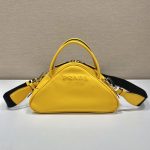 Prada Triangle Bag Yellow For Women, Women’s Bags 9.8in/25cm 1BB082_2BYA_F0377_V_NEO