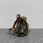 Celine Mini Backpack Folco In Triomphe Canvas With Triomphe Heart Embroidery Brown For Women 8in/20cm 197662EF3.04LU