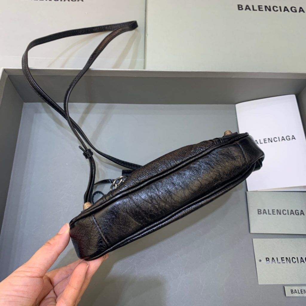 Balenciaga Le Cagole Mini Bag With Chain In Black, For Women, Women’s Bags 8.2in/21cm 6958141VG9Y1000