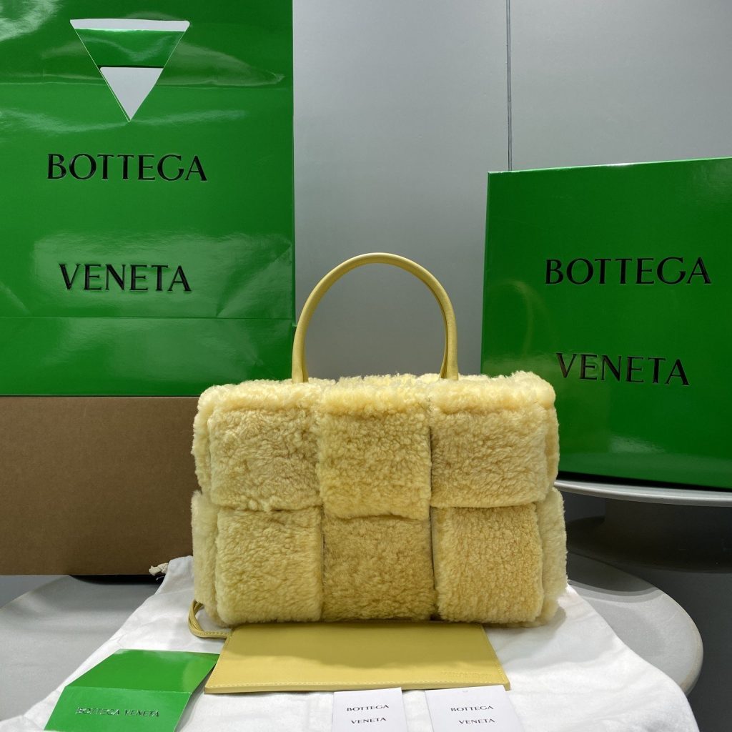 Bottega Veneta Small Arco Tote Bag Yellow, For Women, Women’s Bags 11.8in/30cm