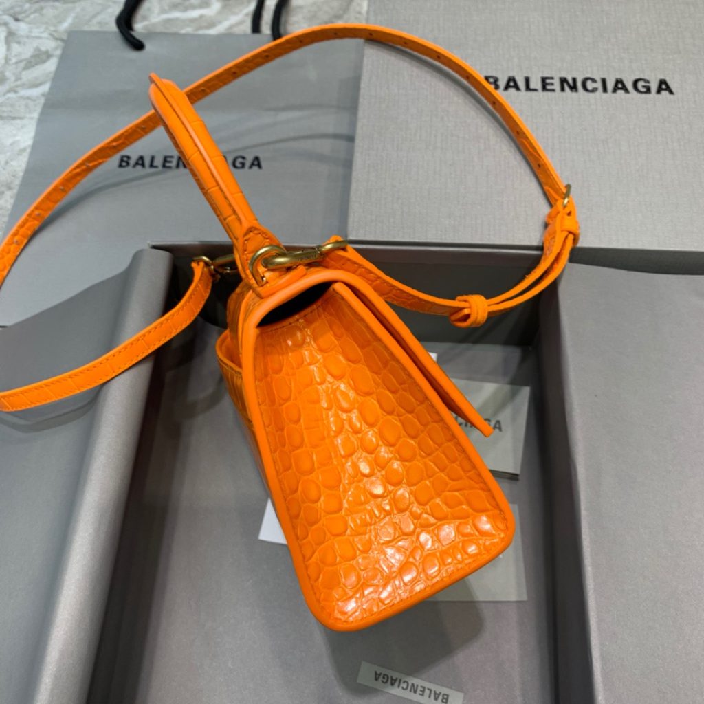 Balenciaga Hourglass XS Handbag In Orange, For Women, Women’s Bags 7.4in/19cm