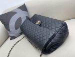 Chanel CoCo Luggage Gold Toned Hardware 46cm Black For Women