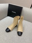 Chanel Women’s Ankle Boots Beige For Women 2.2in/5.5cm