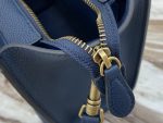 Celine Nano Luggage Bag In Drummed Dark Blue For Women 8in/20cm