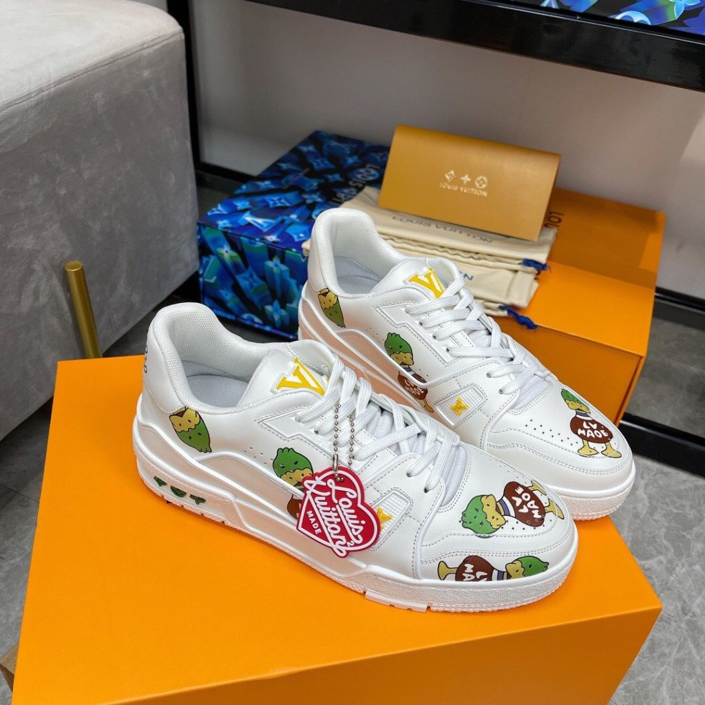 Louis Vuitton LV Trainer Sneaker White By Virgil Abloh For Women LV 1A9JC5