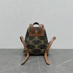 Celine Mini Backpack Folco In Triomphe Canvas With Triomphe Heart Embroidery Brown For Women 8in/20cm 197662EF3.04LU