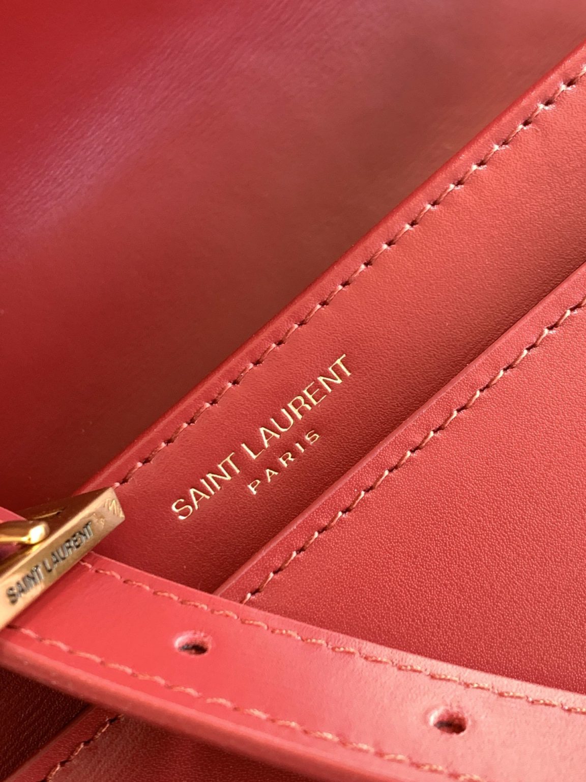 Saint Laurent Solferino Small Satchel Bag Red In Box With Gold Hardware 7.4in/19cm YSl 6343060SX0W6805