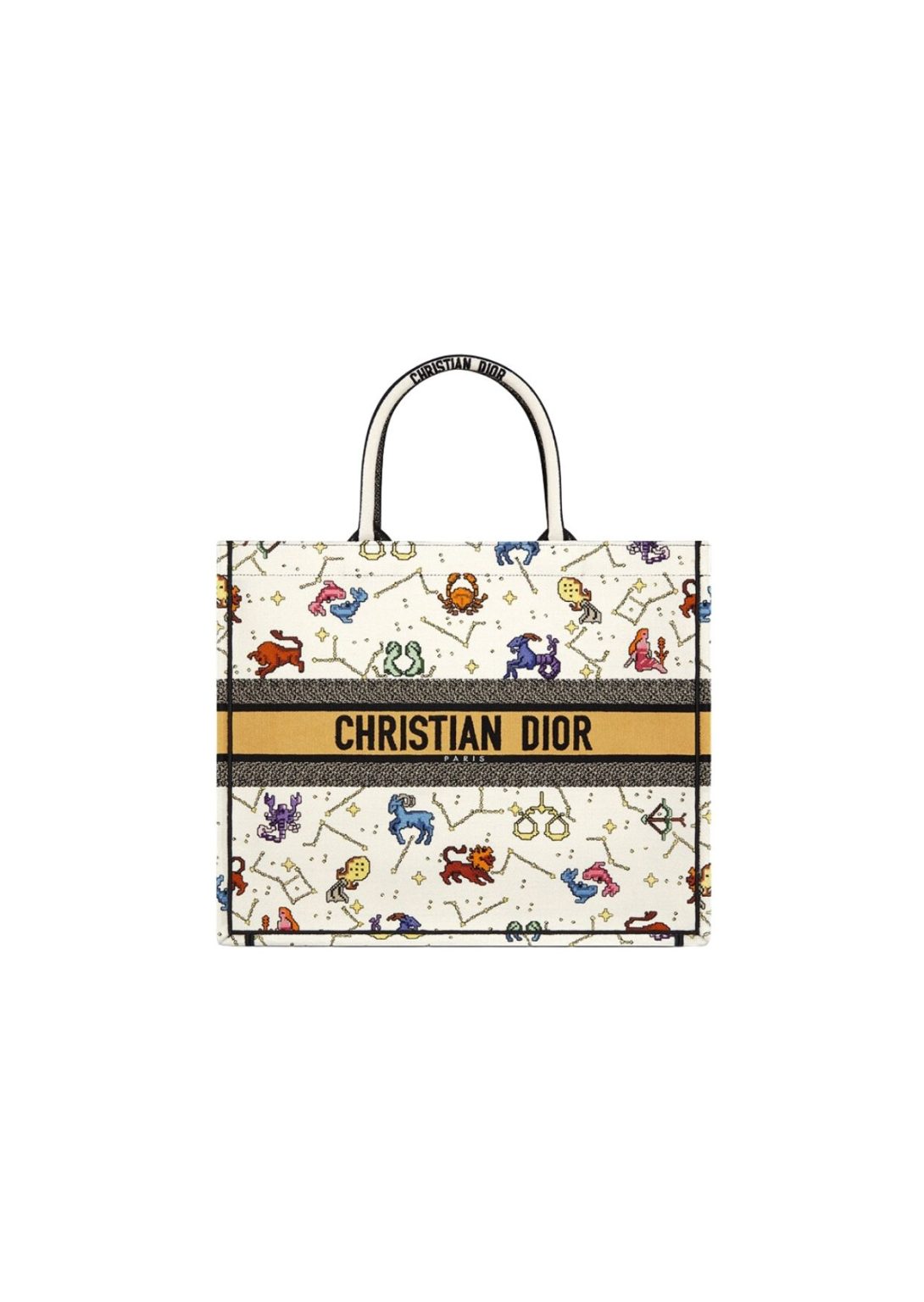 Christian Dior Medium Dior Book Tote White Multicolor, For Women, Women’s Handbags 14in/36cm CD