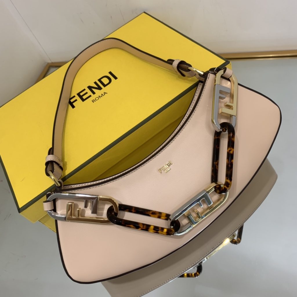 Fendi O’Lock Swing Camellia Bag For Woman 32cm/12in 8BS068AHM0F1DMY