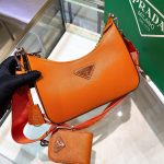 Prada Re-Edition 2005 Re-Nylon Mini Bag Orange For Women, Women’s Bags 8.6in/22cm