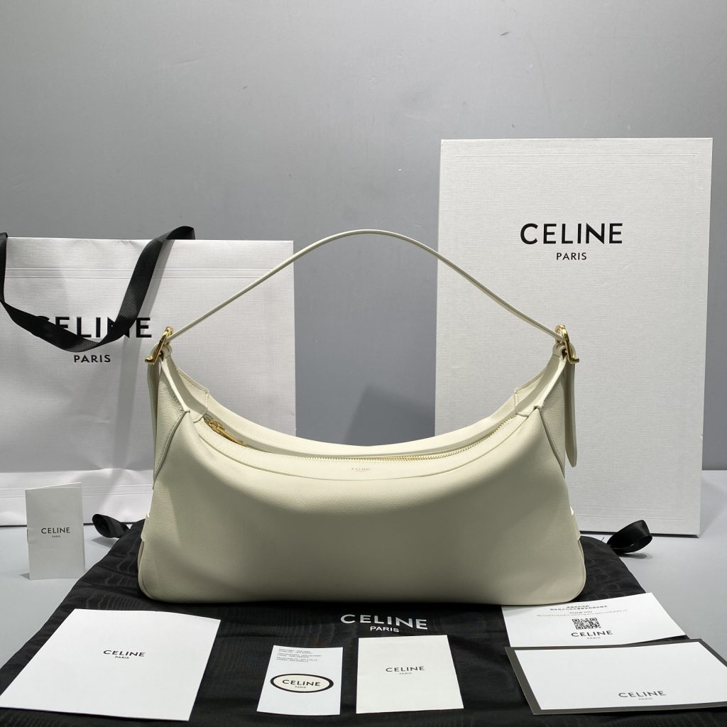 Celine Medium Romy In Supple White For Women 13in/34cm 197443DPJ.01RC