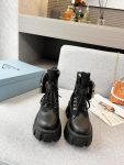 Prada Monolith And Nylon Fabric Boots Black For Women PRD 1T255M_3LJS_F0002_F_B055