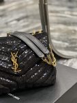 Saint Laurent Loulou Small Chain Bag Black For Women, Women’s Bags 9in/23cm YSL 494699FAAER1000