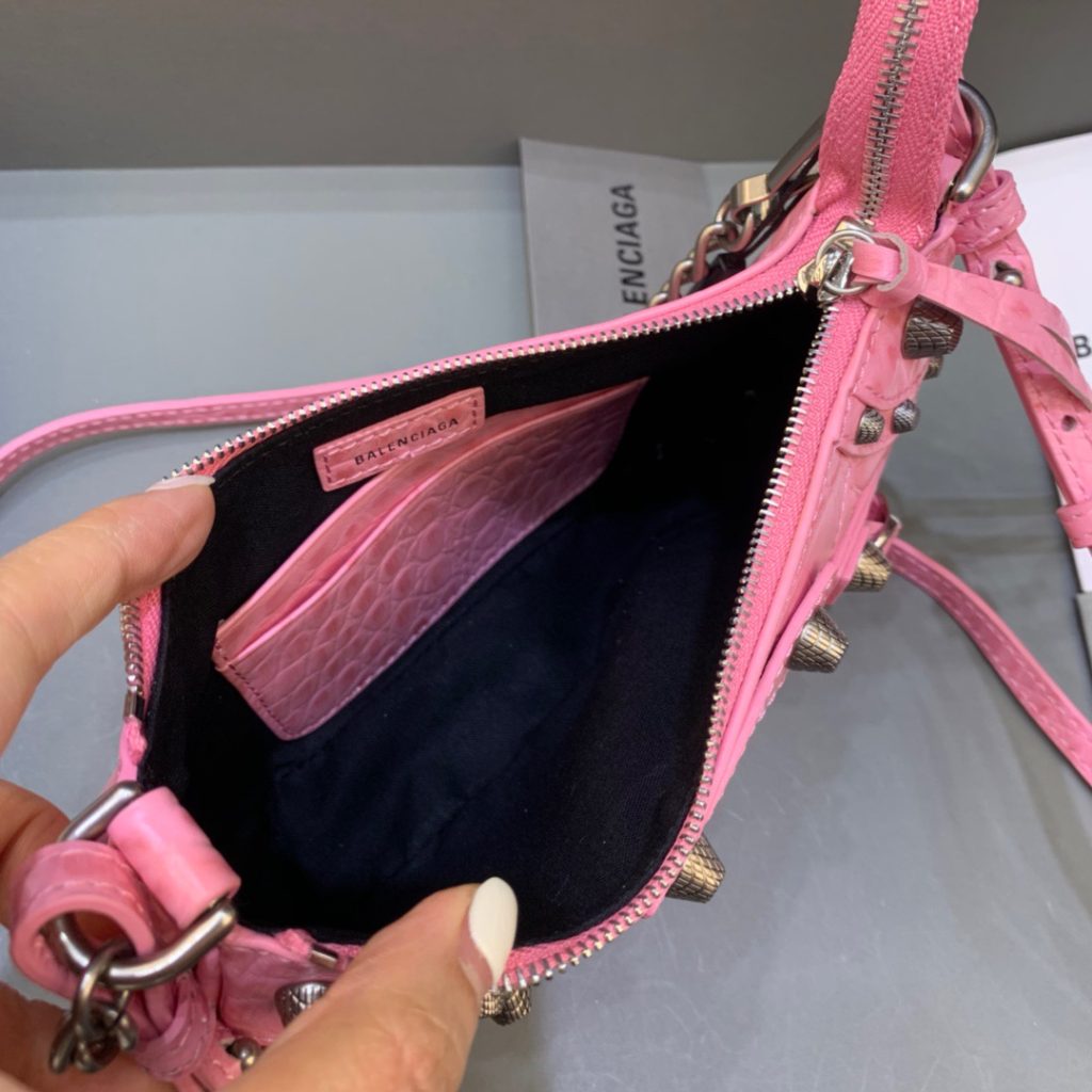 Balenciaga Le Cagole Mini Bag With Chain In Pink, For Women, Women’s Bags 8.2in/21cm