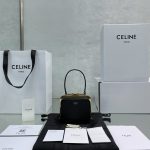 Celine Triomphe Minaudiere In Triomphe Canvas Brown For Women 4in/10cm