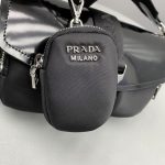 Prada Pocket Nylon And Brushed Bag Black For Women, Women’s Bags 9in/23cm 1BD295_789_F0002_V_BFO