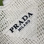 Prada Raffia Tote Bag White For Women, Women’s Bags 20in/51cm 1BG424_2A2T_F0009_V_OOO