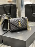 Saint Laurent Small Bag Black In Mix Matelasse For Women 8.2in/21cm YSL 600195BOW911000