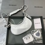 Balenciaga Le Cagole XS Shoulder Bag In Light White, For Women, Women’s Bags 10.2in/26cm 6713091VG9Y9104