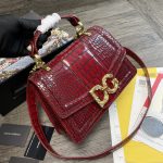 Dolce & Gabbana Print DG Girls Bag Burgundy For Women 10.6in/27cm DG