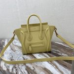 Celine Nano Luggage Bag In Drummed Yellow For Women 8in/20cm