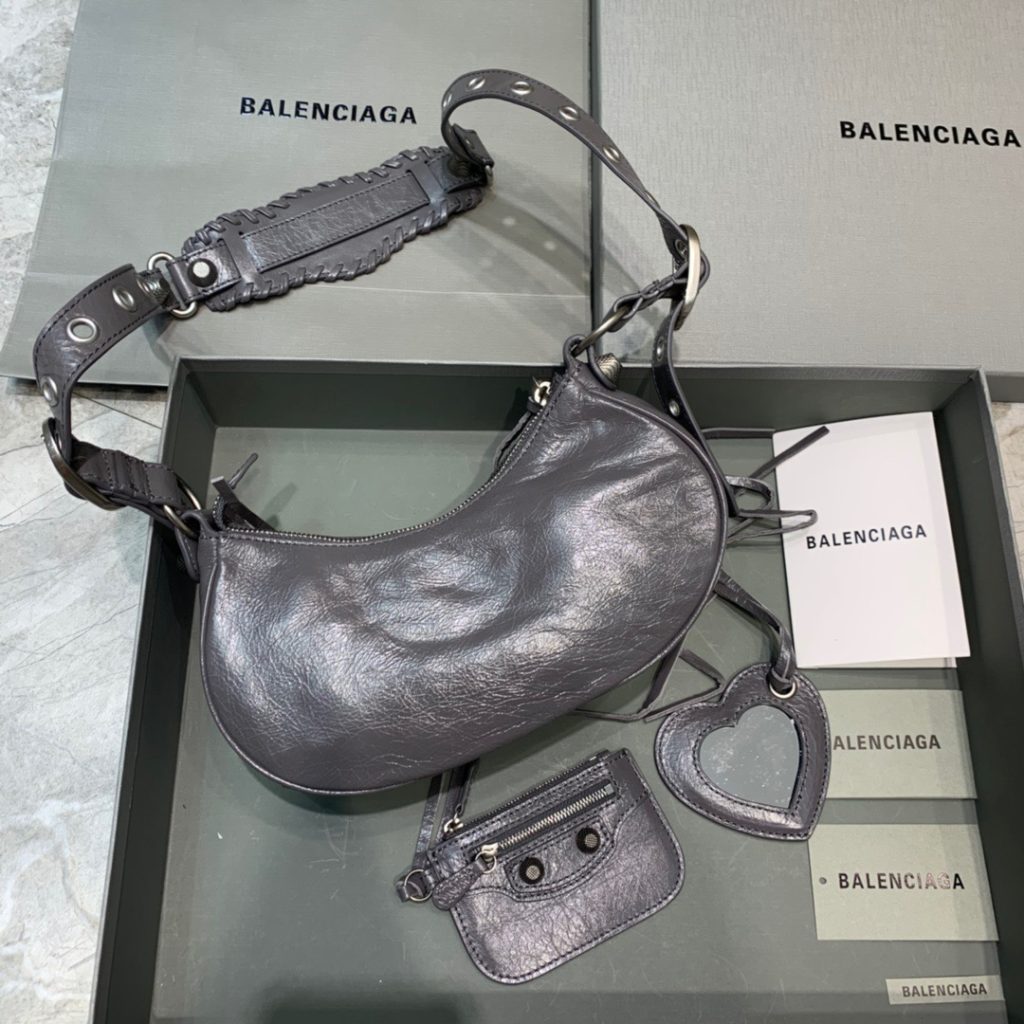 Balenciaga Le Cagole XS Shoulder Bag In Grey, For Women, Women’s Bags 10.2in/26cm