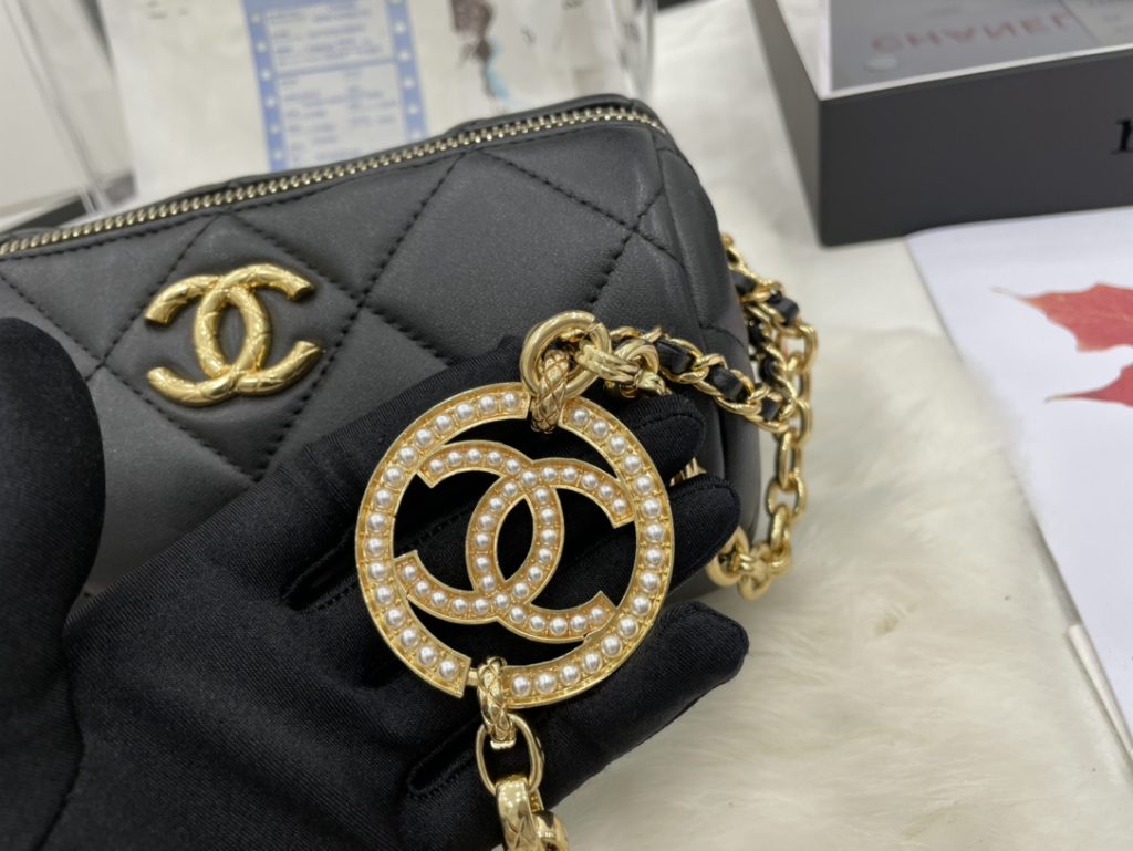 Chanel Bowling Mini Black Bag For Women 11cm/4.3in AS3384 B08482 94305