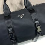 Prada x Adidas Re-Nylon Duffle Bag Black For Women, Women’s Bags 19.7in/50cm