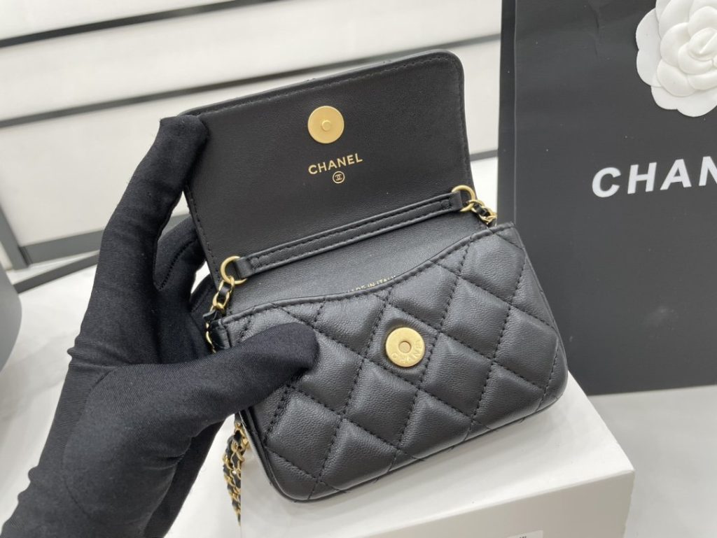 Chanel Mini Flap Bag Black For Women, Women’s Bags 12.5cm