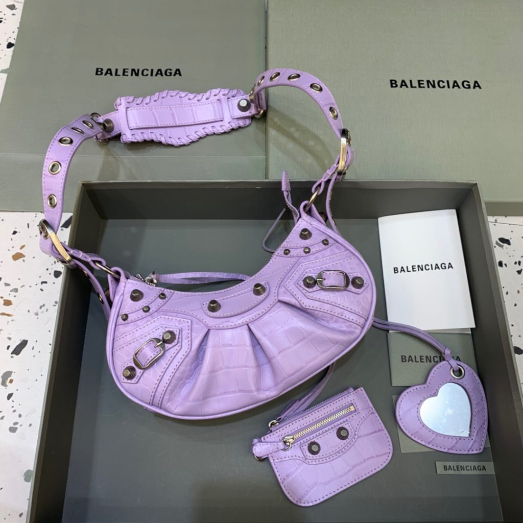 Balenciaga Le Cagole XS Shoulder Bag In Light Purple, For Women, Women’s Bags 10.2in/26cm 67130923EBY5306