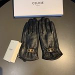 Celine Triomphe Gloves In Black