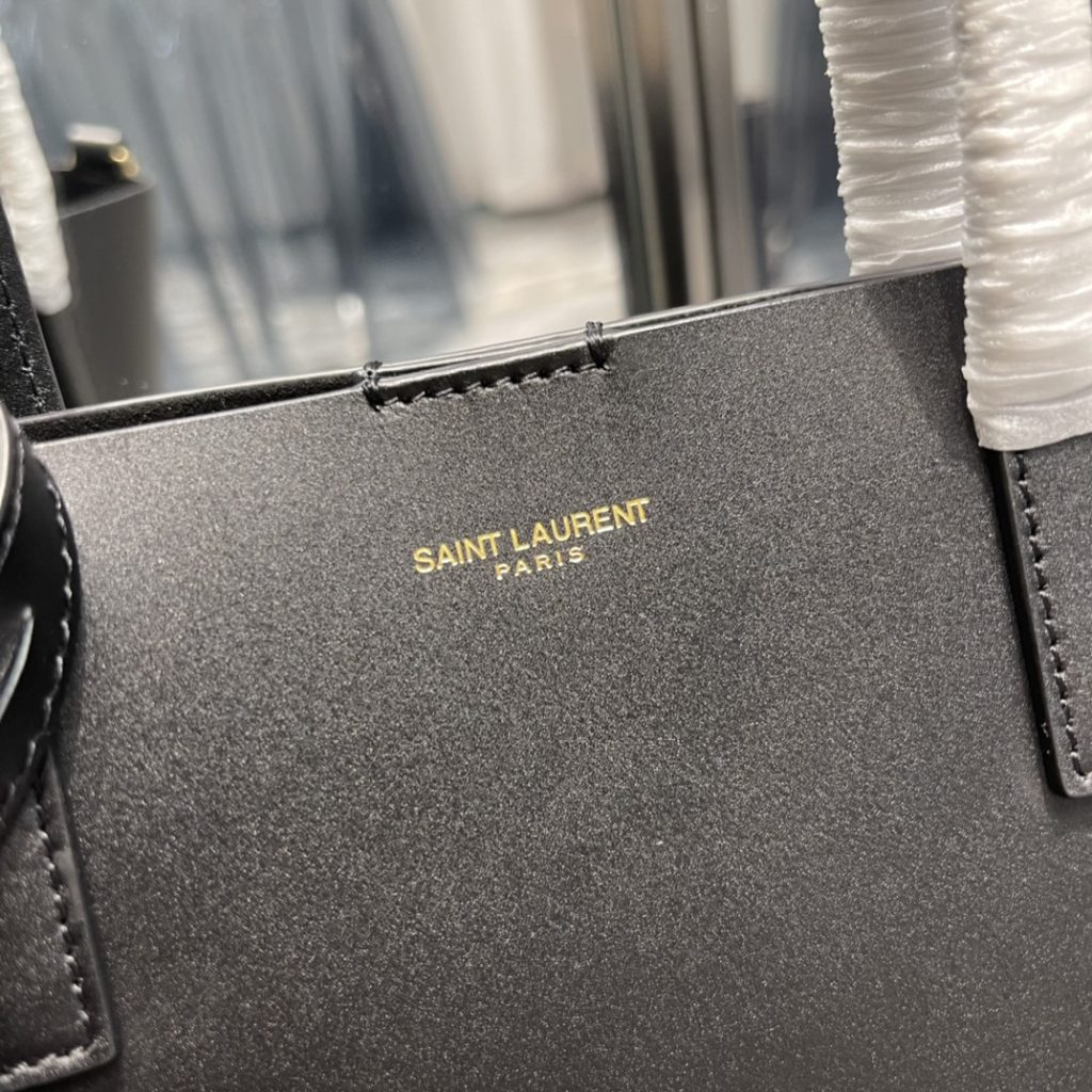 Saint Laurent Shopping Bag Black Toy In Supple For Women 11in/28cm YSL 600307CSV0J1000