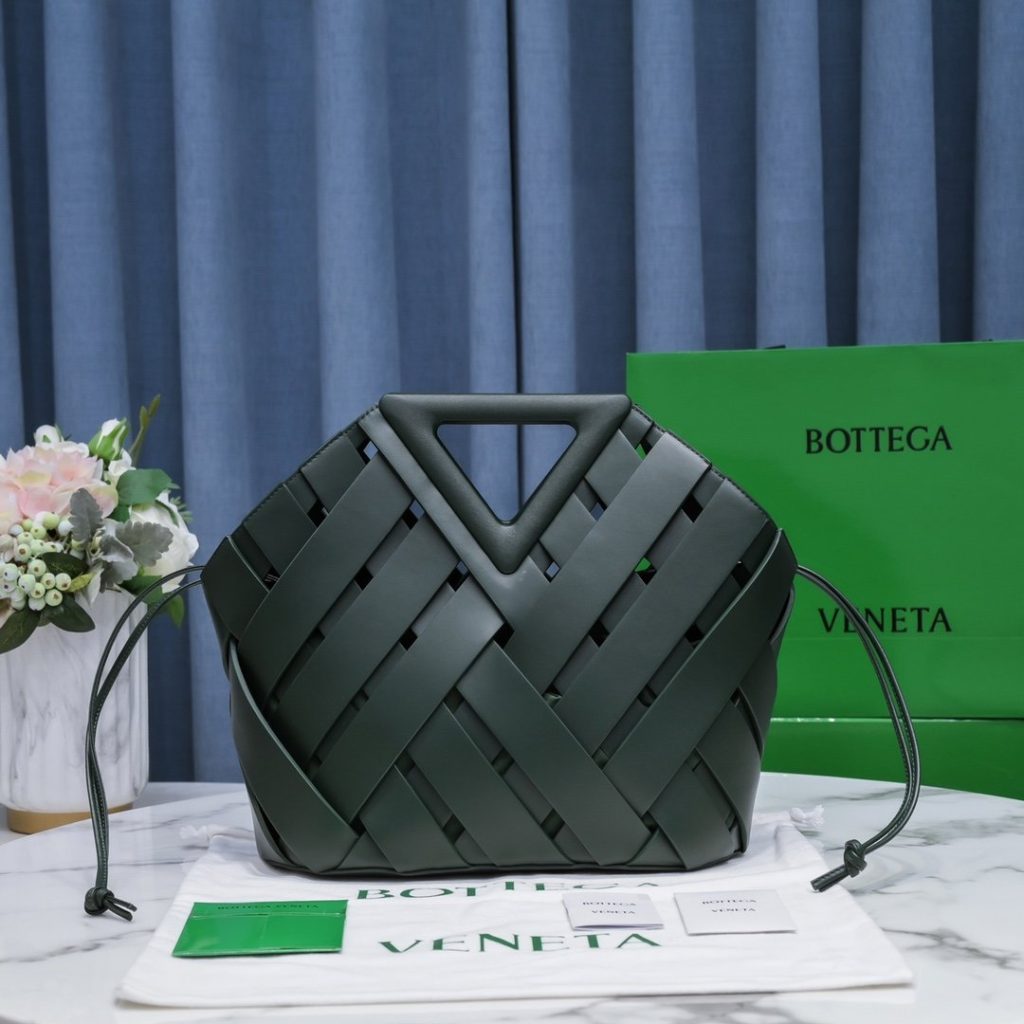 Bottega Veneta Point Dark Green, For Women, Women’s Bags 9.8in/25cm