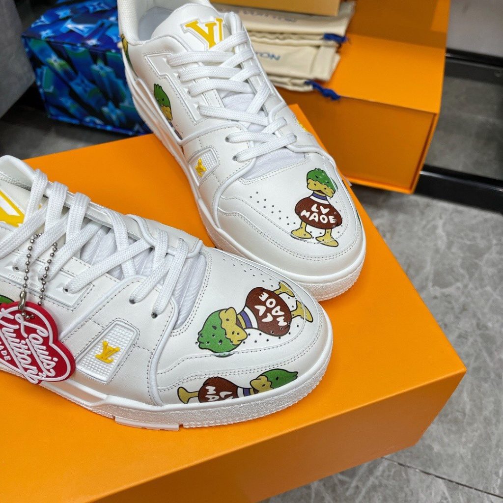 Louis Vuitton LV Trainer Sneaker White By Virgil Abloh For Women LV 1A9JC5