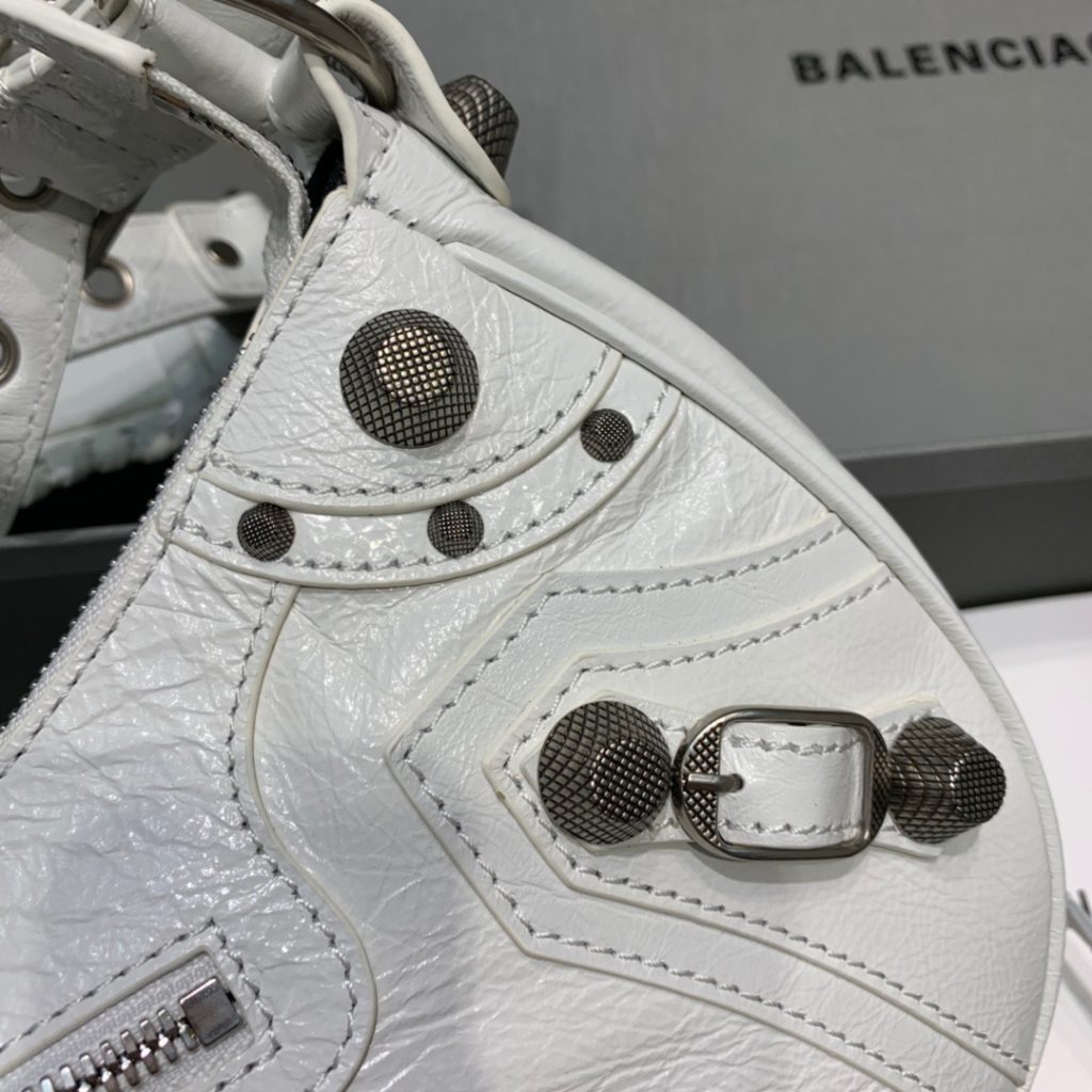 Balenciaga Le Cagole XS Shoulder Bag In White, For Women, Women’s Bags 13in/33cm