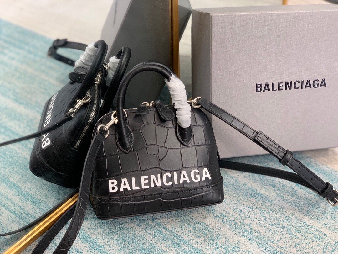 Balenciaga Ville Mini Handbag In Black, For Women, Women’s Bags 7in/18cm