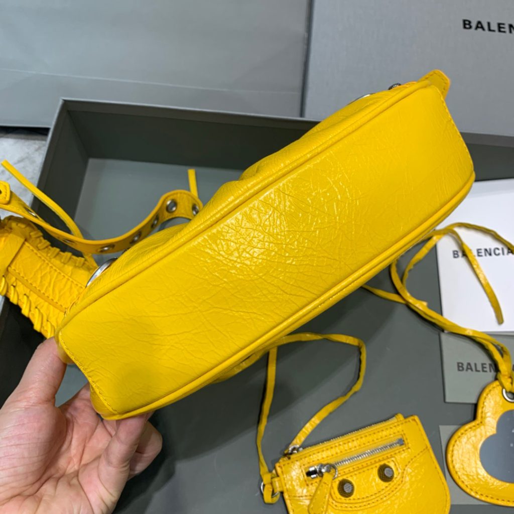 Balenciaga Le Cagole XS Shoulder Bag In Yellow, For Women, Women’s Bags 10.2in/26cm