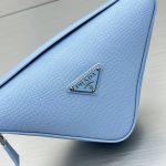 Prada Triangle Mini Bag Blue For Women, Women’s Bags 9.8in/25cm