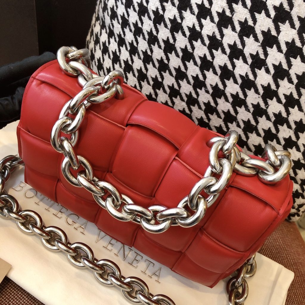 Bottega Veneta Chain Cassette Red, For Women, Women’s Bags 10.2in/26cm