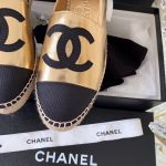 Chanel Espadrilles Rose Gold/Black For Women, Women’s Shoes G29762