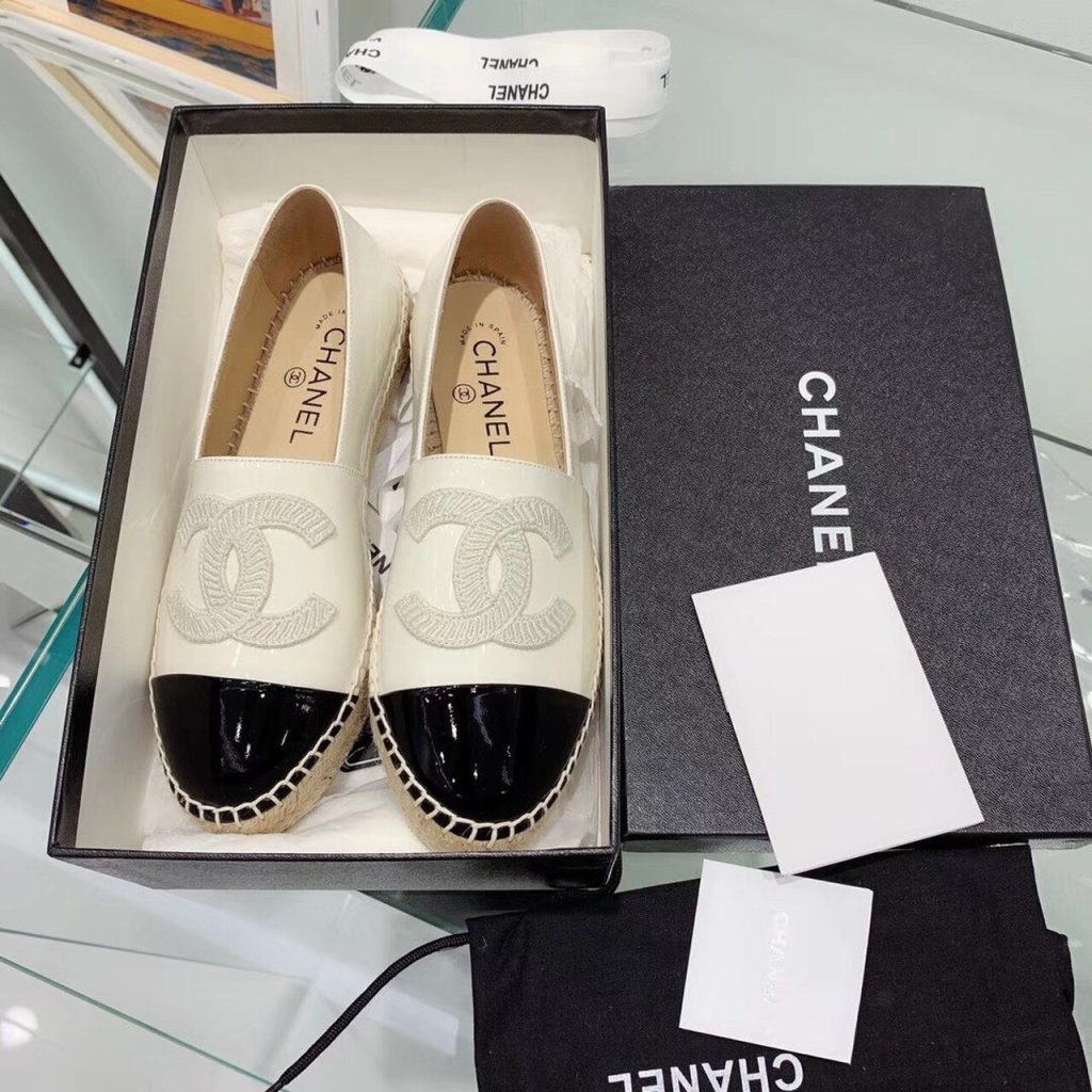 Chanel Espadrilles White/Black For Women, Women’s Shoes G29762